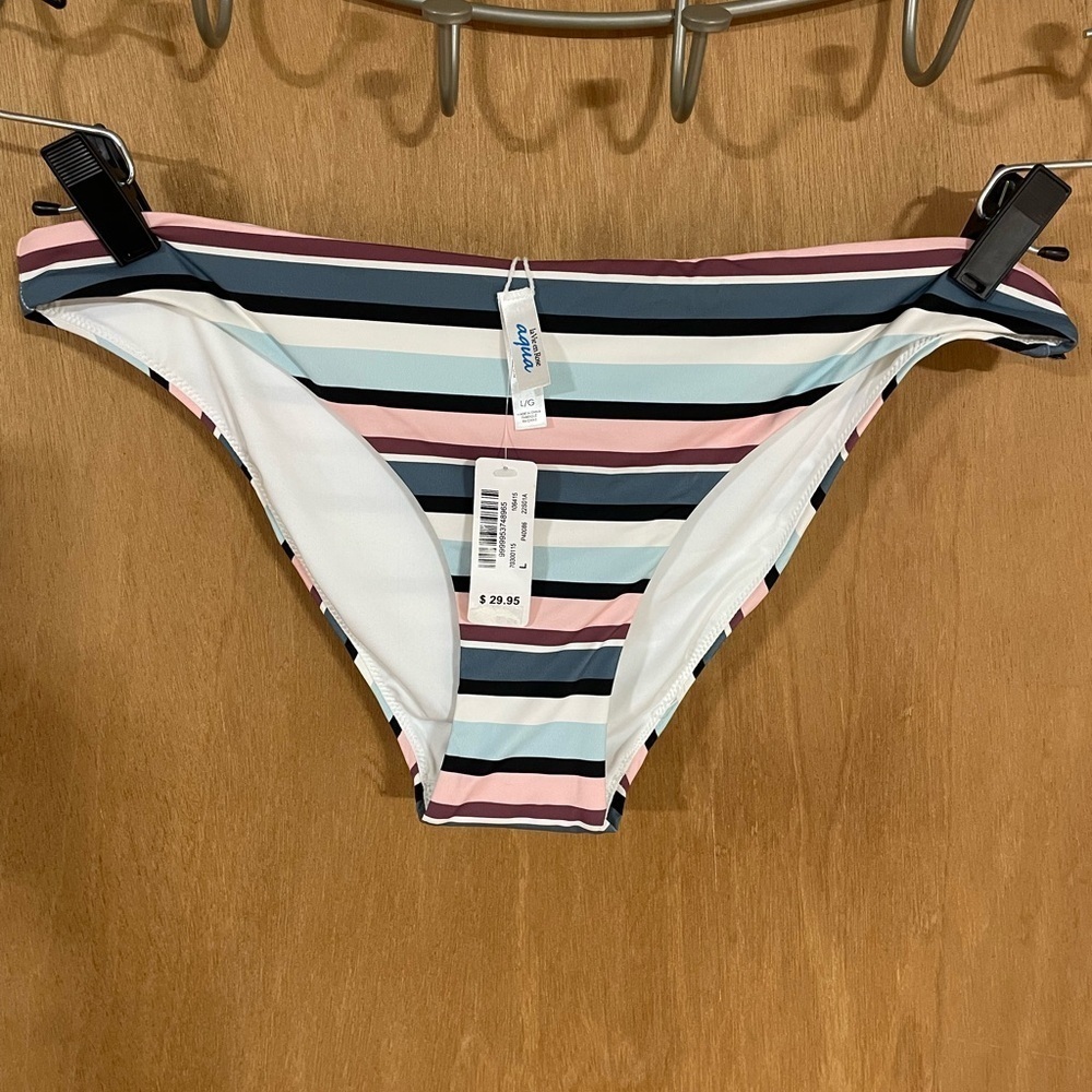 NWT La vie en rose stripped bikini bottom